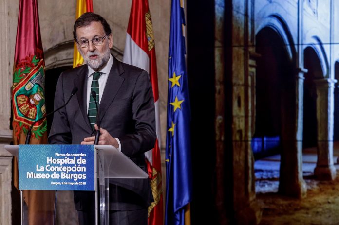 VISITA DEL PRESIDENTE DEL GOBIERNO A BURGOS El presidente del Gobierno, Mariano Rajoy, durante su intervención en la capital burgalesa.
