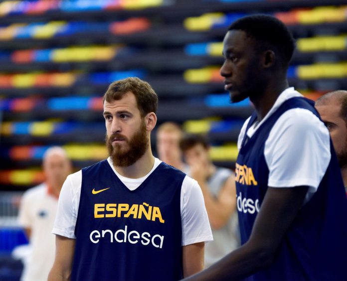Entrenamiento de selección española Sergio Rodríguez e Ilimane Diop quieren ser dos jugadores claves en el encuentro ante la selección de Ucrania.