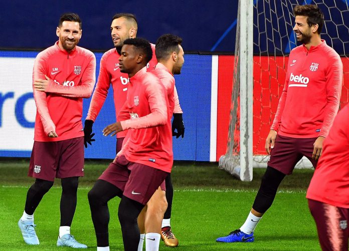 Entrenamientos del Barcelona Los jugadores del FC Barcelona no quieren perder la oportunidad de certificar la clasificación en el Giuseppe Meazza.