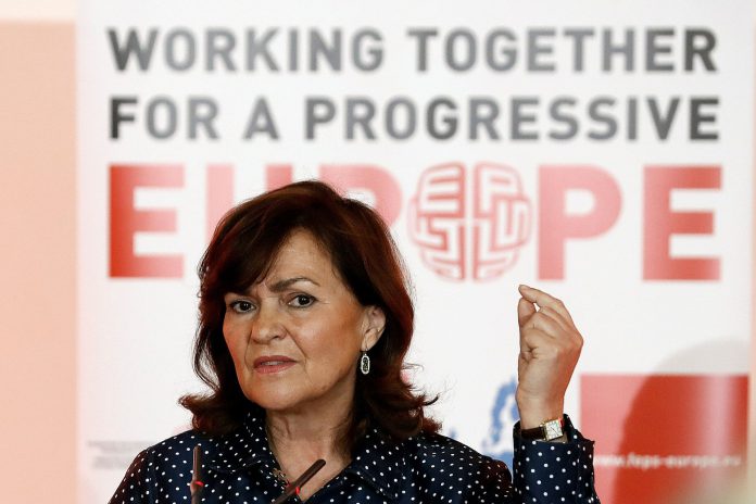 Convención del Partido Socialista Europeo (PES) La vicepresidenta del Gobierno, Carmen Calvo, en la Convención Socialista Europea.