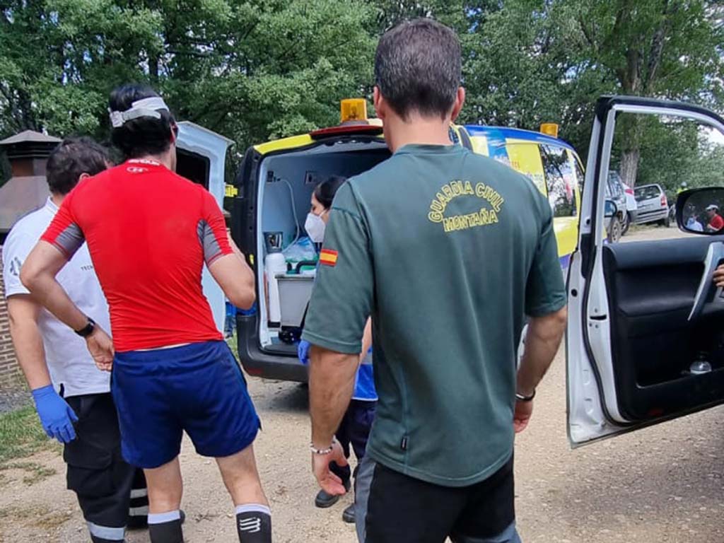Rescatado un corredor del trail de <h3 class='enlacePalabraNoticia'>Riaza</h3> tras sufrir una ca�da