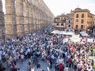 Manifestación en Segovia contra la reforma sanitaria. / NEREA LLORENTE