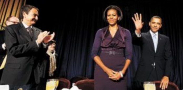 Zapatero reza junto a Obama por los parados El presidente español