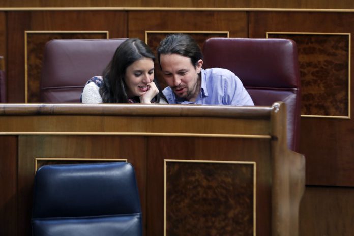 Irene Montero y Pablo Iglesias Los dirigentes de Podemos, Irene Montero y Pablo Iglesias.