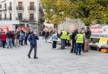 Concentración en defensa del sistema público de pensiones Concentracion Plataforma Pensiones COEPSE CGT KAM9453