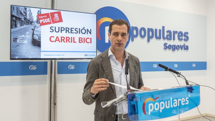 El portavoz del PP en el Ayuntamiento de Segovia, Pablo Pérez. / NEREA LLORENTE