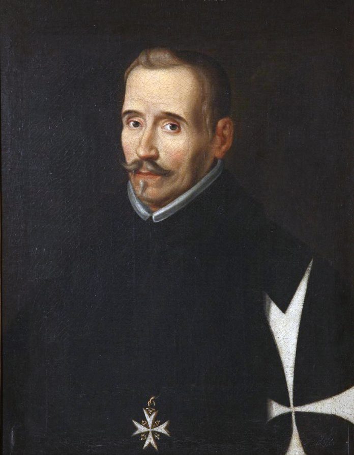 Retrato del escritor en una pintura atribuida a Eugenio Cajés.