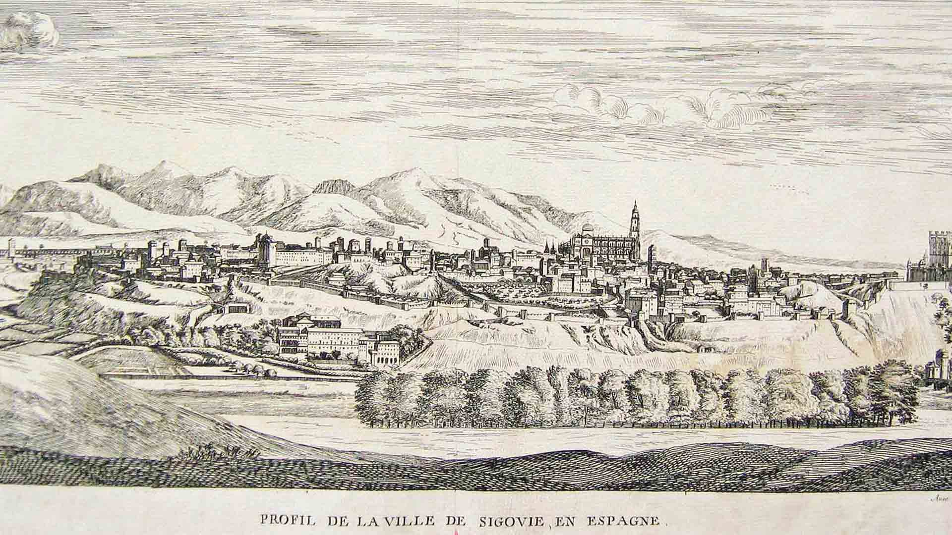 Profill de la ville de Sigovie, en Espagne. ¿Louis Meunier? Entre 1665 y 1668.